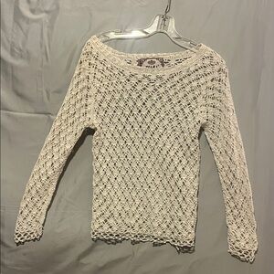 Cream Open-Knit Sweater